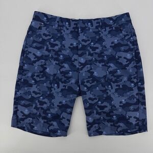 G/FORE Mens Blue Camo Skull & T's Golf Shorts Size 33 Camouflage Performance
